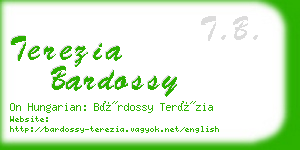 terezia bardossy business card